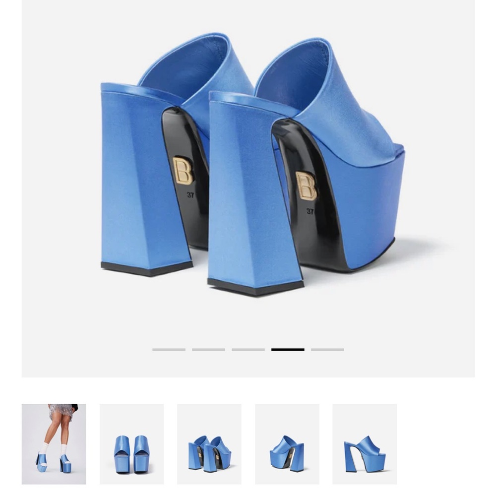 NWOB - Brandon Blackwood Harlo Mule Satin Blue